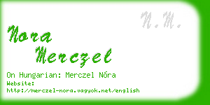 nora merczel business card